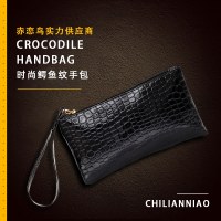 ブラック ハンドバッグ クロコダイル柄 シンプル クラッチバッグ 小銭入れ クラッチバッグ EC ブラック メンズ レディース ファッション 小さめバッグ