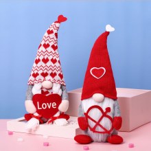 新しいバレンタインデーキューピッド愛顔のない人形ルドルフノームウィンドウディスプレイ人形ギフト