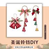 新しいクリスマスベル、クリスマスツリーペンダント、麻ロープ、ベリーパイン枝アクセサリー、ベルストリング