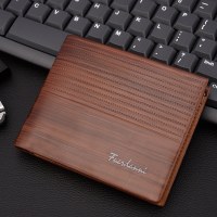 新しいメンズショートウォレットヨーロッパとアメリカの横型エンボス財布大容量018財布カードホルダー