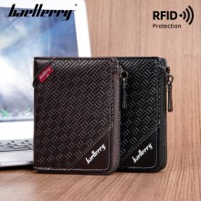 メンズ財布 baellerry 新しいマルチカードスロット RFID 耐磁性垂直ジッパー小銭入れ財布財布