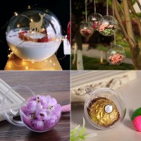 高透明プラスチックボールギフト包装中空丸ボールクリスマスツリーオーナメントボールグラムクリスマスボール