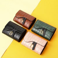 女性用の新しい小さなカードホルダー、絶妙な、ハイエンド、コンパクト、マルチカードスロット、軽い高級感、インターネットセレブのニッチデザイン、クロコダイルパターンのホットスタイルウォレット