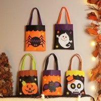 ハロウィーンアマゾン装飾かわいいカボチャゴーストノン - 織られたギフトバッグ幼稚園ゴーストフェスティバルカントキャンディバッグ