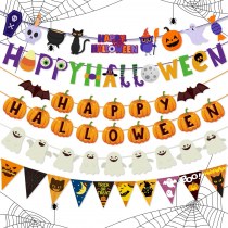 ハロウィーン パーティーの装飾 誕生日旗 ヨーロッパとアメリカのハロウィーン フラグ バナー
