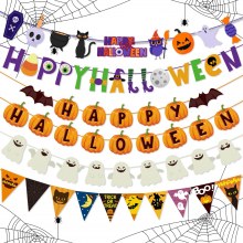 ハロウィーン パーティーの装飾 誕生日旗 ヨーロッパとアメリカのハロウィーン フラグ バナー