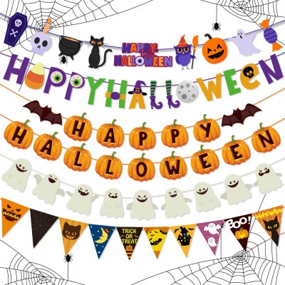ハロウィーン パーティーの装飾 誕生日旗 ヨーロッパとアメリカのハロウィーン フラグ バナー