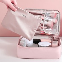 化粧品バッグ、大容量、高価値化粧品収納、多機能ポータブル化粧品および洗面用品収納卸売