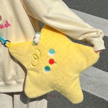 新しいかわいい多用途スタークロスボディバッグ漫画ぬいぐるみ五芒星バッグニッチ毛皮のようなショルダーバッグ