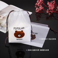 クマのフェイスタオルバッグ包装袋巾着ポケットソフトタオル包装袋化粧品袋下着袋ストリングバッグ
