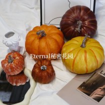 模擬カボチャモデル泡装飾ハロウィーンの装飾品写真小道具偽の野菜と果物秋のフルーツアレンジメント