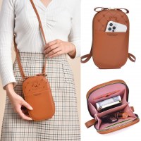 イン韓国語版かわいい財布ファッションガール携帯電話バッグジッパーロング学生ショルダーバッグ日本のクロスボディバッグかわいい
