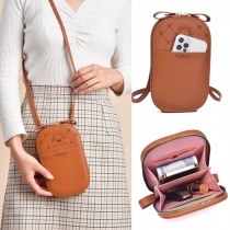 イン韓国語版かわいい財布ファッションガール 携帯 電話バッグジッパーロング学生ショルダーバッグ日本のクロスボディバッグかわいい
