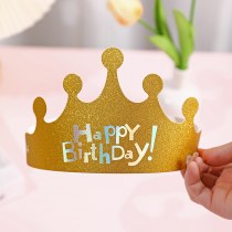 つや消しグリッター折りたたみパーティー誕生日パーティー帽子大人と子供の誕生日の雰囲気ドレスアップ装飾ケーキ帽子