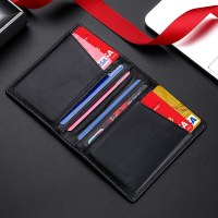 複数のカードスロットを備えたワックス牛カードバッグ RFID 本物の牛カードバッグ銀行カードホルダードキュメントセット