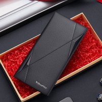 2024 新しい財布メンズロング本革マルチスロット牛革超薄型ソフトレザーカードホルダー卸売