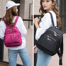 ナイロン布バックパック女性のパーソナライズされた迷彩バックパックファッション韓国スタイルのトレンディなキャンバス女性のスクールバッグオックスフォード