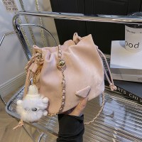 シンプルでファッショナブルな韓国スタイルの女性用小さなバッグ 2024 春の新作多用途インショルダークロスボディバッグバケットバッグ