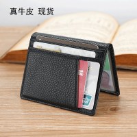 第一層牛革カードバッグ運転免許証超薄型カードホルダーカスタム盗難防止ブラシメンズカードバッグ外国貿易純正カードホルダー