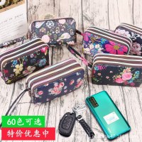 小銭入れ 携帯電話バッグ キー キャンバス クラッチ 多層ジッパー スモールクラッチ レディース 大容量 マザーズ 横型スタイル