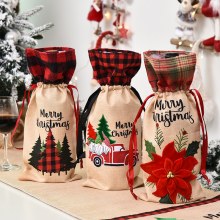 クリスマス装飾ワインセット新しい創造的な高齢者の家の装飾ワインボトルセットお祝いの家族の雰囲気の装飾用品