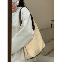 女性用バッグ 2024 春夏新スタイルトレンドキャンバスダイヤモンドショルダートートバッグシンプルで大容量の通勤バッグ脇バッグ