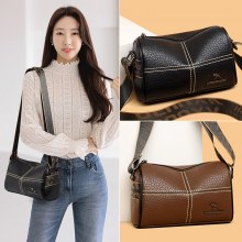 韓国スタイルのファッションバッグの女性の本革ショルダーバッグトレンド多用途クロスボディバッグ女性のワイドショルダーストラップピローバッグ