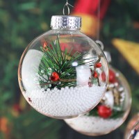 透明クリスマスボール 6CM8cm ラウンドボール PET クリスマス装飾クリスマスツリーペンダントハンギングボール DIY 中空プラスチックボール