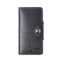 メンズ財布 長財布 クラシックバックル マルチカードスロットウォレット ソフトレザーウォレット カード 多機能カードホルダー メンズ財布