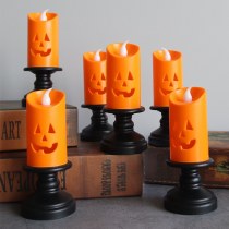 ハロウィーンパンプキンランプ新しい装飾キャンドル台風導入電子キャンドルランプクリエイティブオイルランプスイングスモールナイトライト