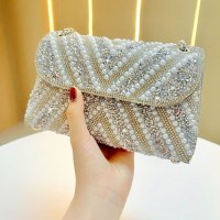 新しいバンケットダイヤモンドバッグ、パールチャイナドレス、脇の下バッグ、ディナーバッグ、レディースハンドバッグ、ショルダークロスボディハンドバッグ