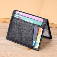 第一層牛革カードホルダー、超薄型カードホルダー、固定盗難防止ブラシ、メンズカードホルダー、外国貿易純正カードホルダー