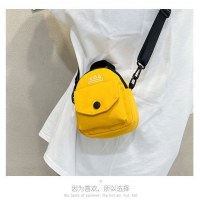マルチカラーキャンバススモールバッグシングルショルダークロスボディ大容量小型バックパックヒップホップストリート個性トレンディなレディースバッグ