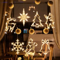クリスマスウィンドウ吸盤ランプクリエイティブ吊り下げランプ吸引と吊り下げ兼用カラフルな寝室装飾ランタン