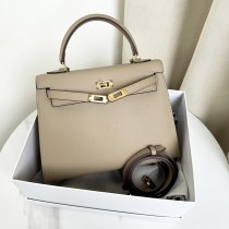 女性用ハンドバッグ、高級な気質、パームプリントケリーバッグ、2024年の新しいクロスボディバッグ、女性用のトレンディなシングルショルダーレザーバッグ