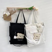 男性と女性のための韓国のキャンバスバッグ、クロスボディバッグ、大 容量 学生ショルダーバッグ、クラスバックパック