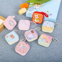 韓国語版ブリキ小銭入れ子供用コインバッグクリエイティブ漫画スクエアヘッドフォンジッパーバッグデータケーブル収納ボックス
