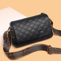 新しいスタイル菱形刺繍本革レディースバッグ第一層牛革枕バッグ質感ショルダーバッグクロスボディバッグ