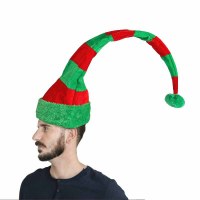 クリスマスロングハット卸売香港愛クリエイティブエルフ帽子パーティー雰囲気ピエロ帽子クリスマス装飾帽子