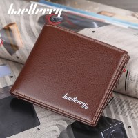 春の新作ビジネスショートスタイルメンズソリッドカラーPUレザーペブルドウォレット
