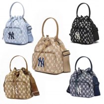 2024 新韓国クラシックニューヨークレトロフルラベル刺繍バケットバッグ男性と女性のクロスボディハンドヘルド MLB バケットバッグ