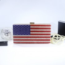 ヨーロッパ とアメリカンスタイルのライトラグジュアリーダイヤモンドがちりばめられた手持ちイブニングバッグチェーンクロスボディバックパック小さなスクエアバッグ携帯電話
