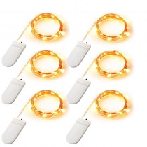 LED ライトストリング銅線ライト CR2032 ボタン電池ボックス銅線クリスマスライト屋外の庭の装飾ライトストリング
