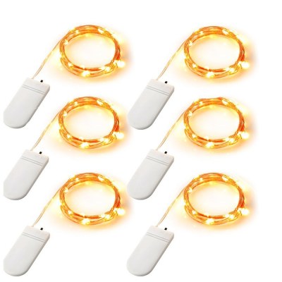 LED ライトストリング銅線ライト CR2032 ボタン電池ボックス銅線クリスマスライト屋外の庭の装飾ライトストリング