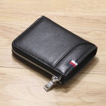 ファッション新しい rfid メンズ本革 財布 ショートレザー 財布 牛革カードバッグ盗難防止ブラシ運転免許証 財布 カードホルダー