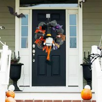 新しいドアホットセラーハロウィーンデコレーションフェイスのないドールフラワーリング