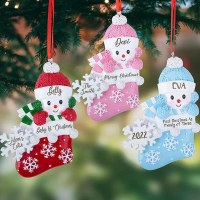 新しいクリスマスツリーの装飾雪だるまクリエイティブアクリルフラットペンダントかわいいベビーソックスペンダント