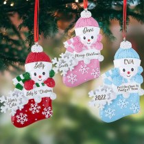 新しいクリスマスツリーの装飾雪だるまクリエイティブアクリルフラットペンダントかわいいベビーソックスペンダント