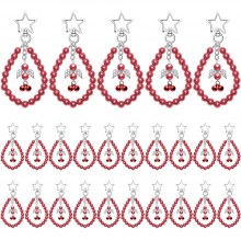 2024 新しいクリスマス装飾鐘五芒星ビーズペンダントクリスマスギフトキーチェーンペンダント