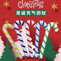 インフレータブルクリスマス杖 PVC サンタクロース活動小道具子供の休日の装飾おもちゃ